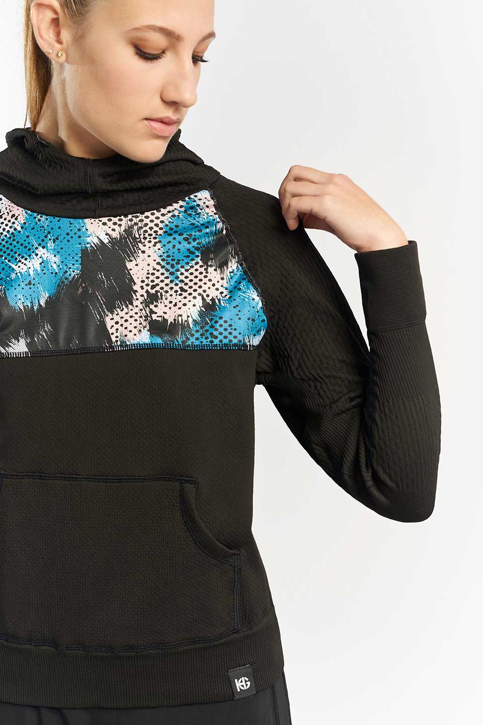 KONG ženski tehnični pulover s kapuco